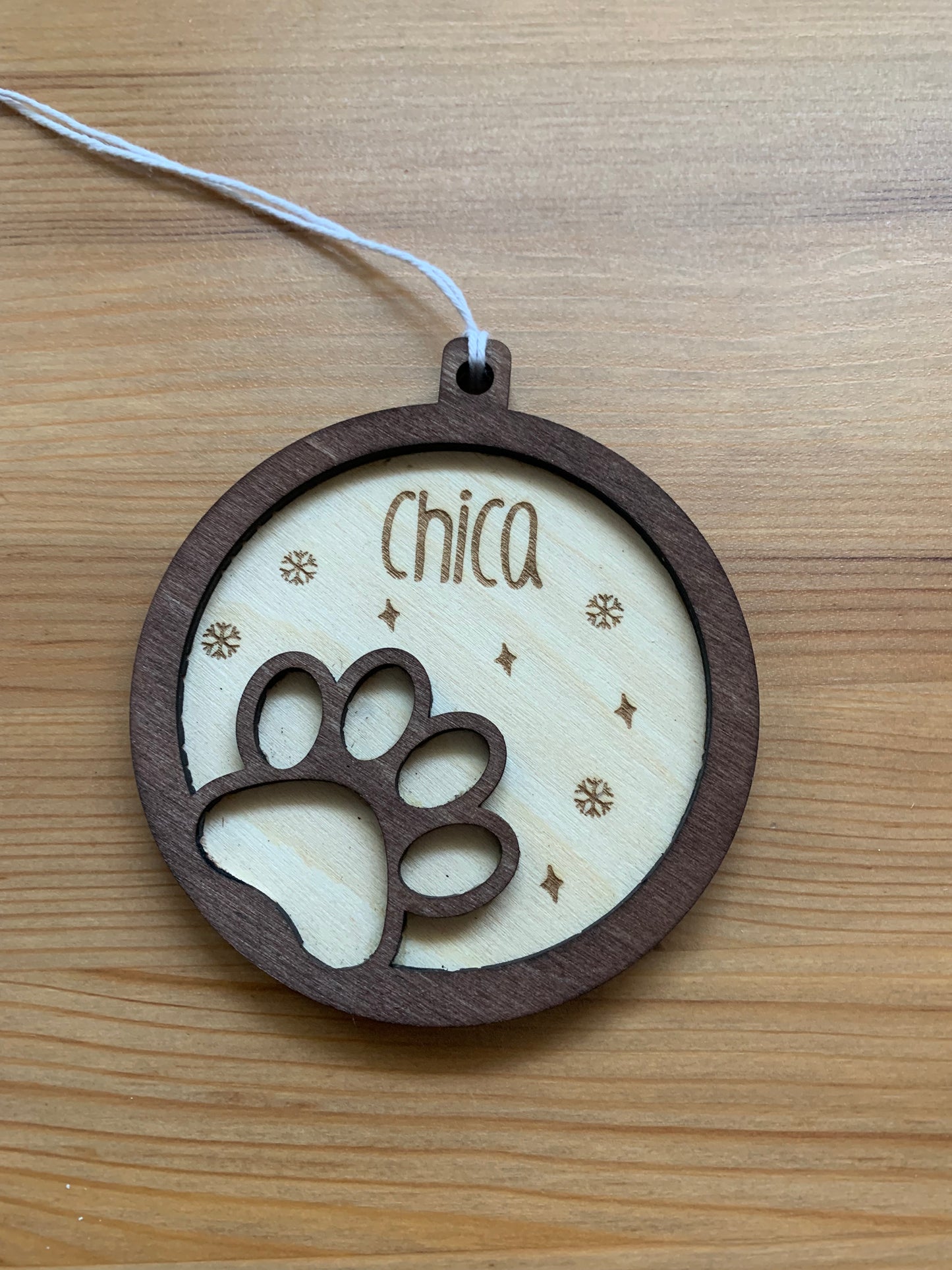 adorno navidad mascota con nombre