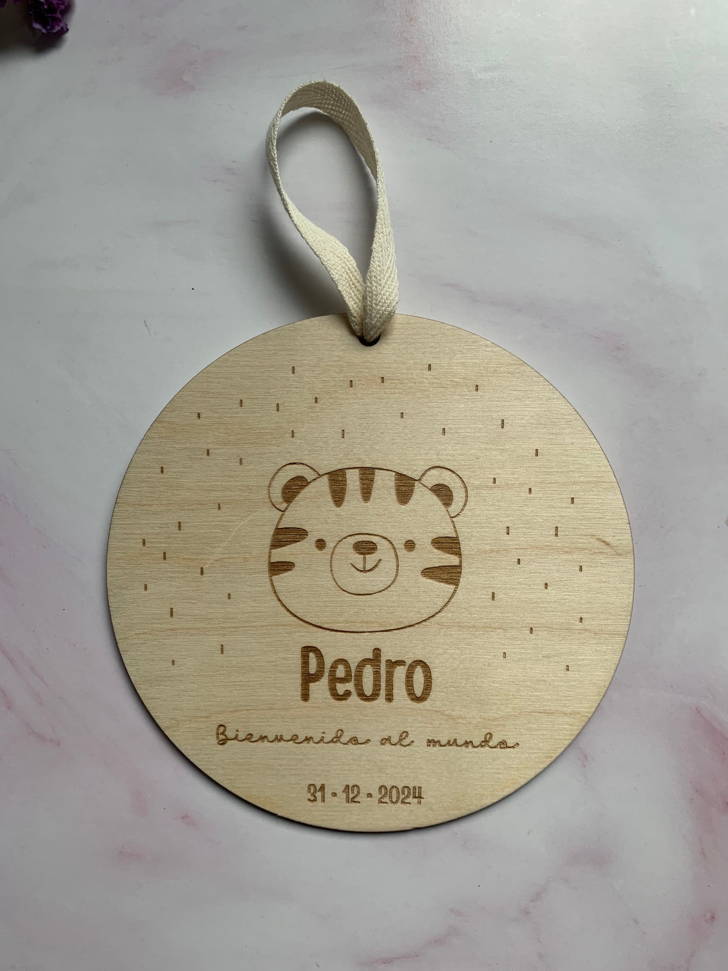 Placa de nacimiento para bebé - Marnechi Studio