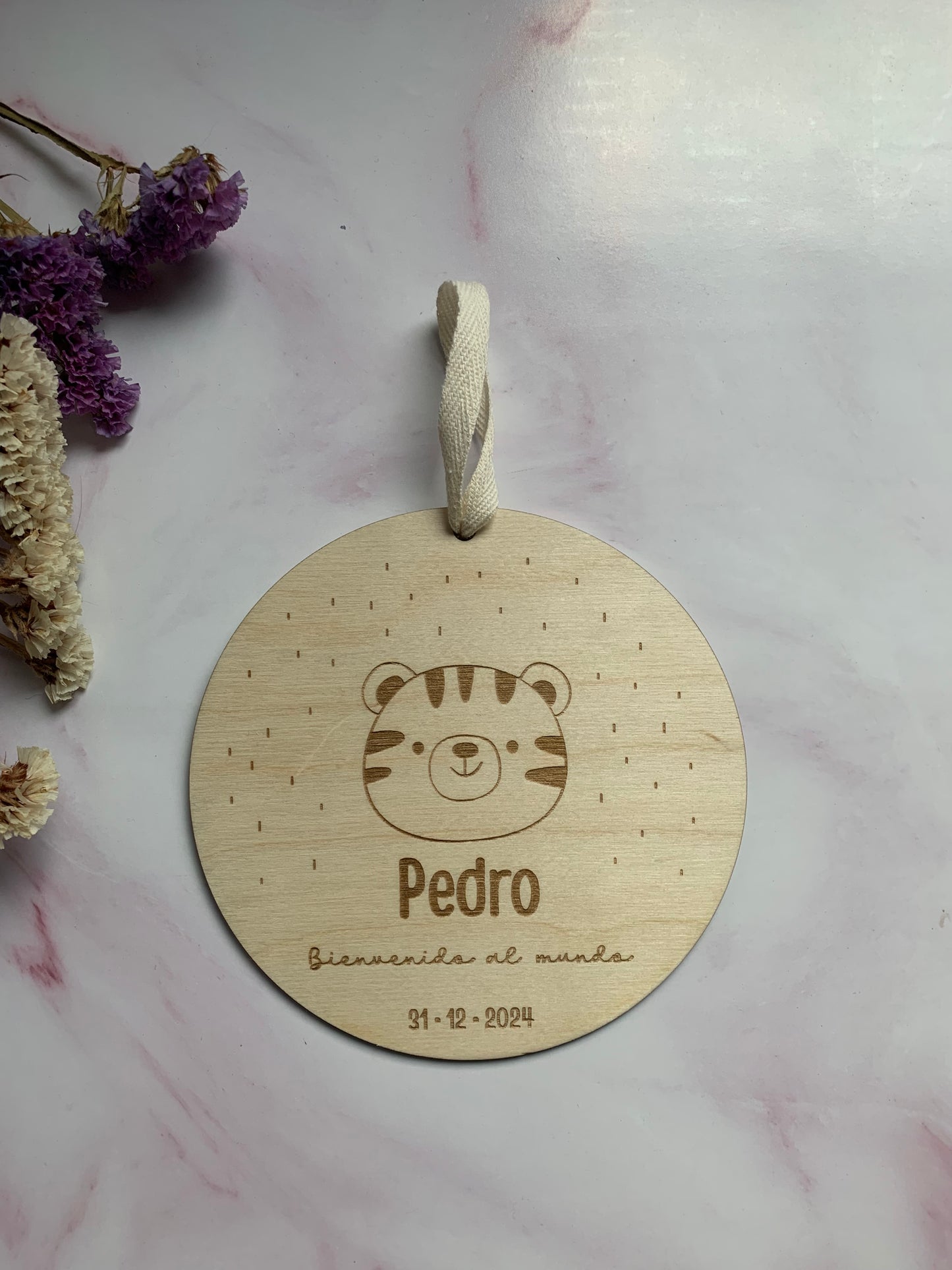Placa de nacimiento para bebé - Marnechi Studio