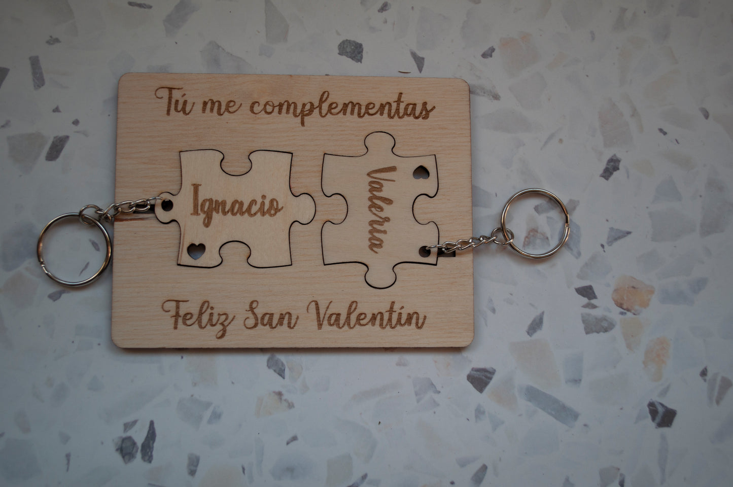 Tarjeta San Valentín con llavero - Marnechi Studio