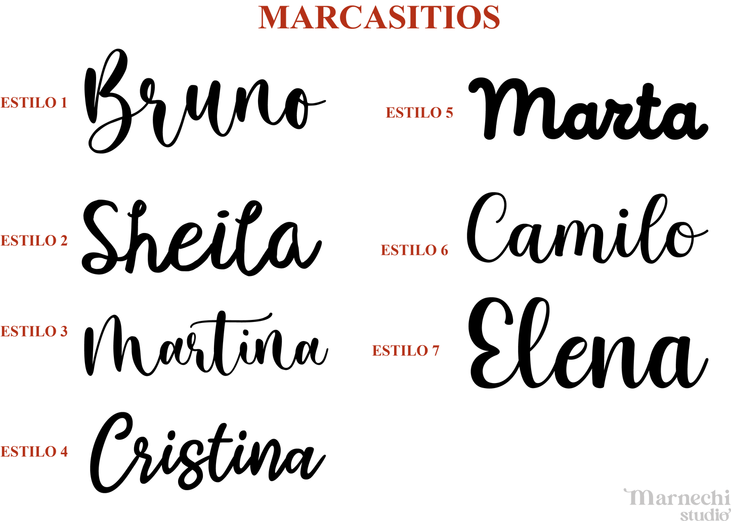 Marcasitios de madera